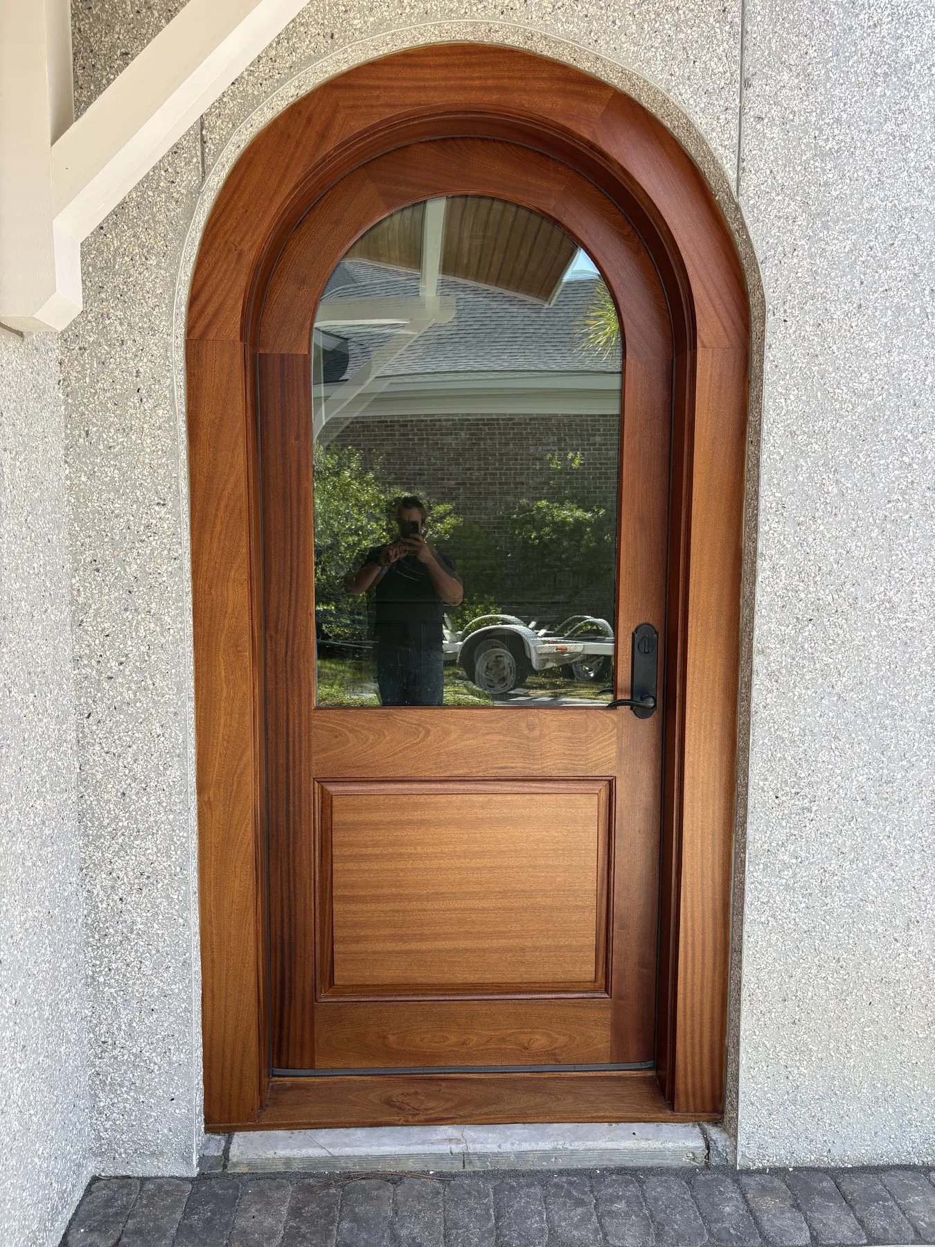 Mahogany Door Refinishing after